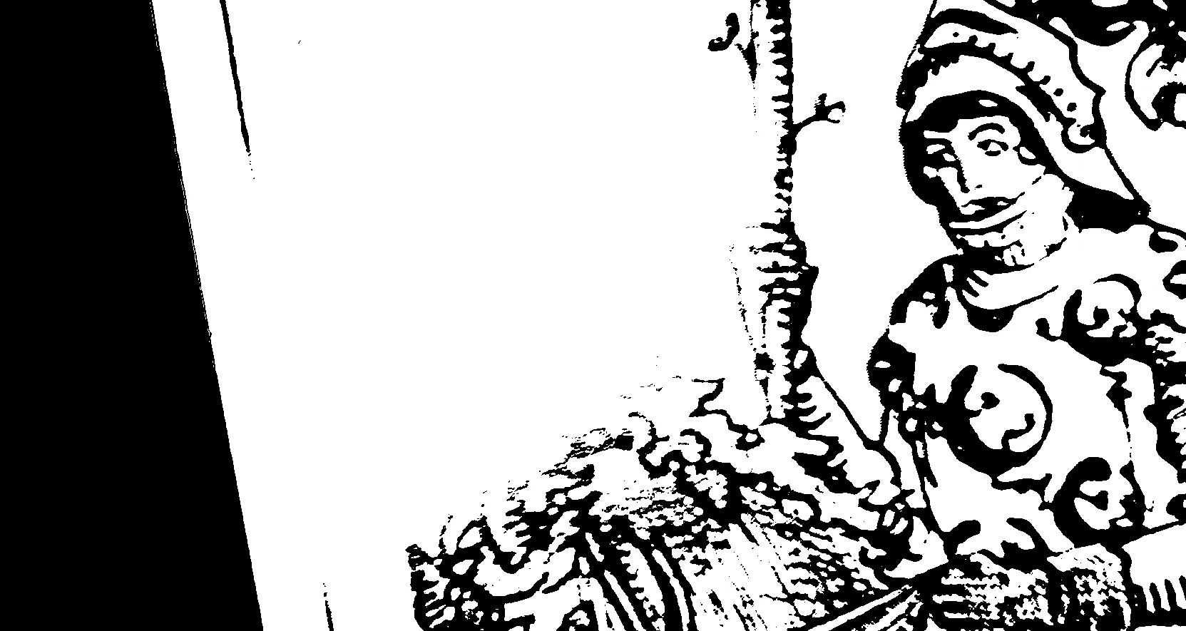 Part of the Knight of Wands tarot card