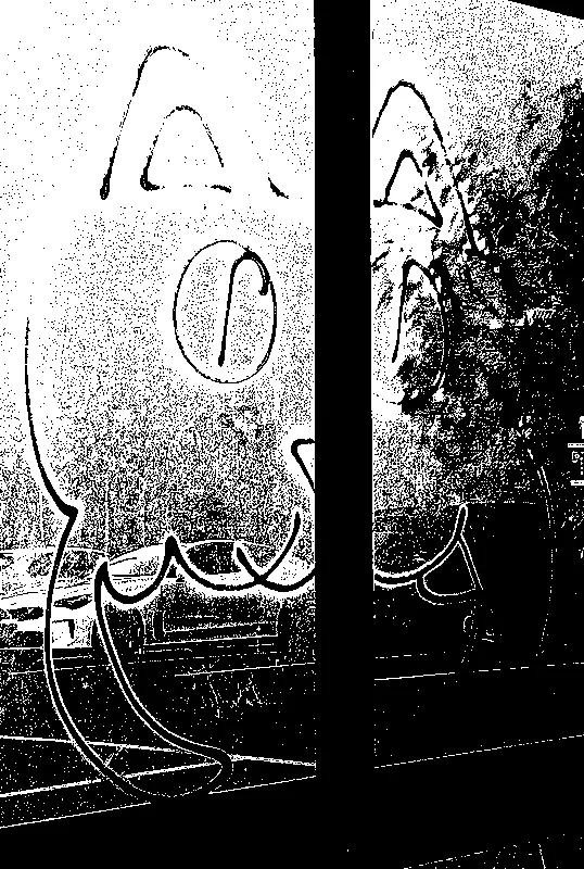 Graffiti on a bus stop