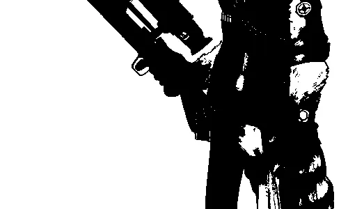 A painting of the sniper from TF2 as a cute and grumpy raccoon