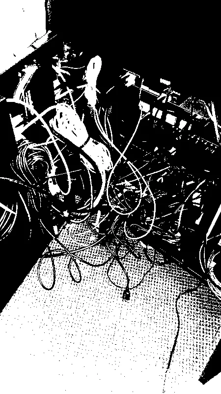 a rat's nest of cables