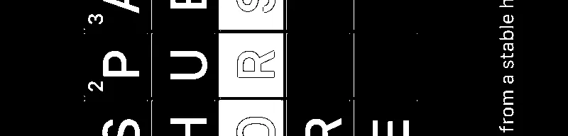 a screenshot of a crossword with the hint: "One from a stable home?". The answer is 'HORSE'