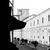 A Hermanubis in profile against a view of the Vatican Museum