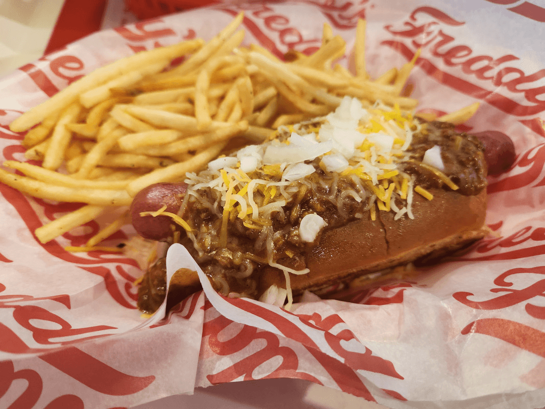 a really shitty chili dog