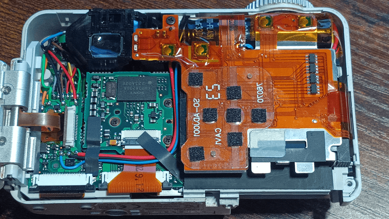 Internal circuit board of a digital camera